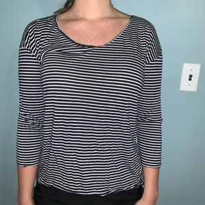 J. Crew blue and white striped shirt